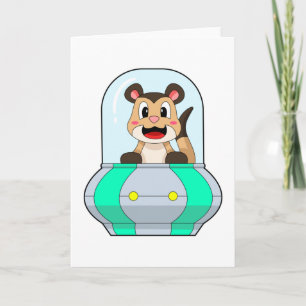 Cartão Suricata com Submarino