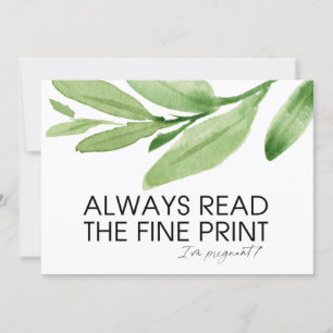 Cartão Surpresa estou grávida, grávida, anunciando