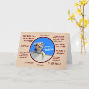 CARTÃO SURPRESA/OOPS DE ANIVERSÁRIO HUMOSO — CASA ERRADA!