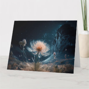 Cartão Surreal Flower & Night Sky