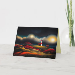 Cartão Surreal Storm com o Aniversário do Farol
