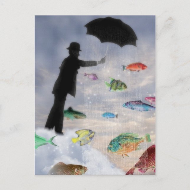 Cartão surrealista do zodíaco do Aquário (Frente)