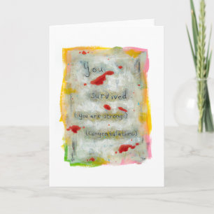 Cartão Survivor recovery healing hope art trauma illness