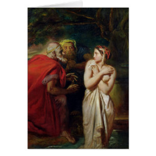 Cartão Susanna e as pessoas idosas, 1856