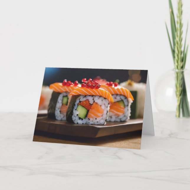 Cartão sushi bokeh (Frente)