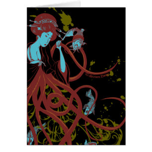 Cartão Sushi do cefalópode