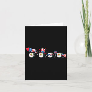 Cartão Sushi Engraçado Bandeira Americana EUA 250 Anos 4 