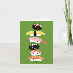 Cartão Sushi Stack - Happy Tower of Sushi Friends