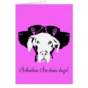 Cartão Süße Dogge em weiß
