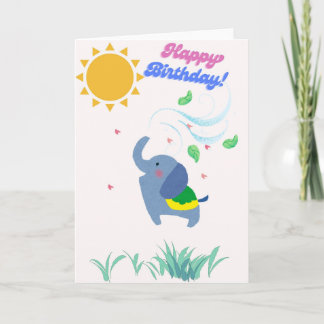Cartão Süße Geburtstagskarte Happy Birthday mit kleinem E