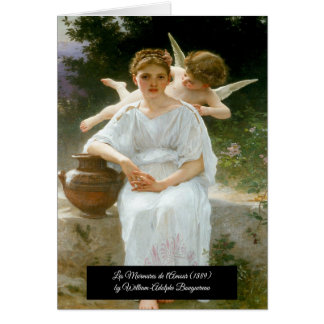 Cartão Sussurros do Amor por Bouguereau