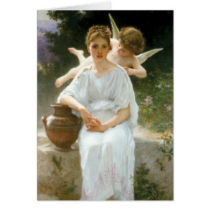 Cartão Susurros de Amor, Primeira Rêverie de Bouguereau
