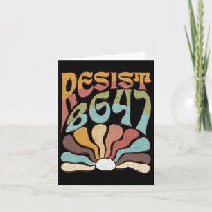 Cartão Sutil Resist 8647 Trump Resist Trump Protest Boho