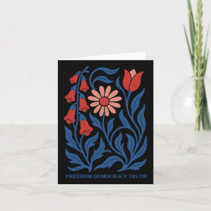 Cartão Sutil Resistir Trump Foxglove Daisip Flower 4t