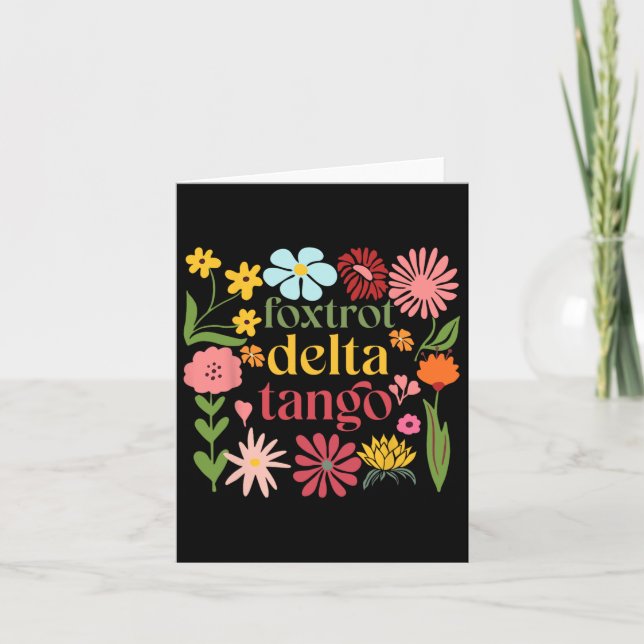 Cartão Sutil Tampão Floral Resiste Flores de Camisa Foxtr (Frente)