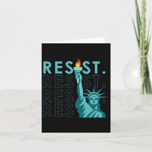 Cartão Sutil Vintage Resistance Anti Trump