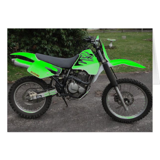 Cartão Suzuki Green DS Dirt Bike (Frente Horizontal)