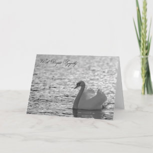 Cartão Swan Sympathy Card, Deepest Sympathy