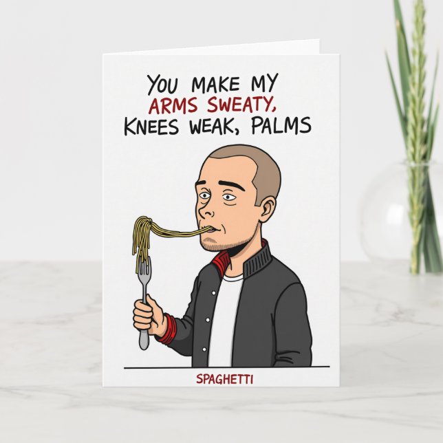 Cartão Sweaty Palms Spaghetti Card (Frente)