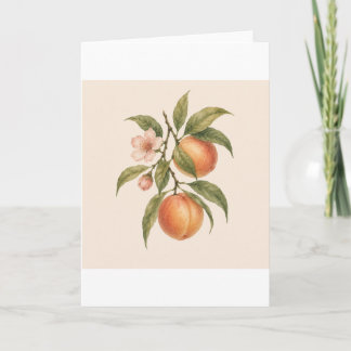 Cartão Sweet as a Peach | Vintage Peach Botanical Design
