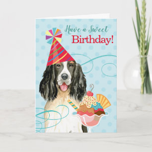 Cartão Sweet Birthday English Springer Spaniel