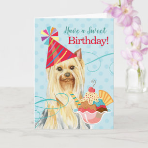 Cartão Sweet Birthday Yorkie