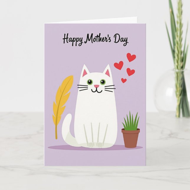 Cartão Sweet Cat Mothers Day Card (Frente)