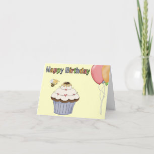Cartão Sweet Cupcake Birthday Greeting Card