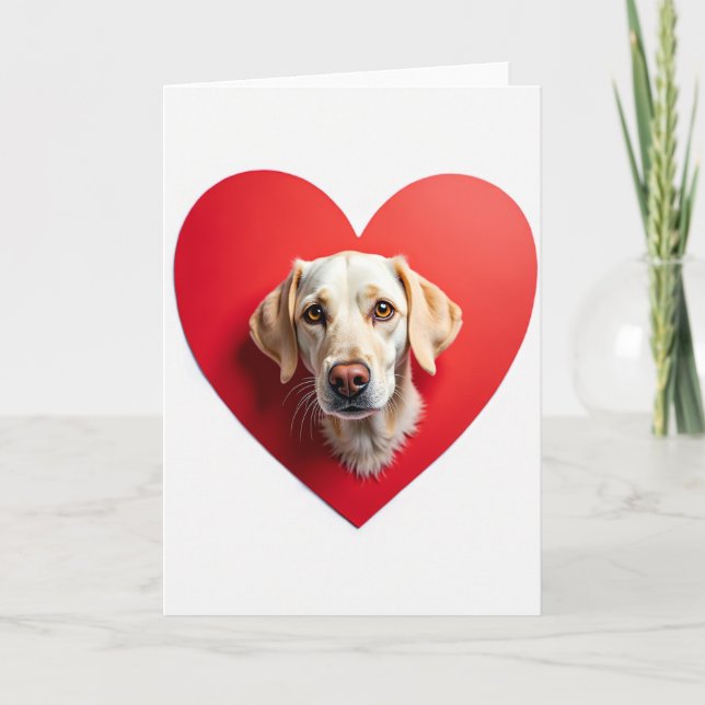 Cartão Sweet Dog Heart Card (Frente)