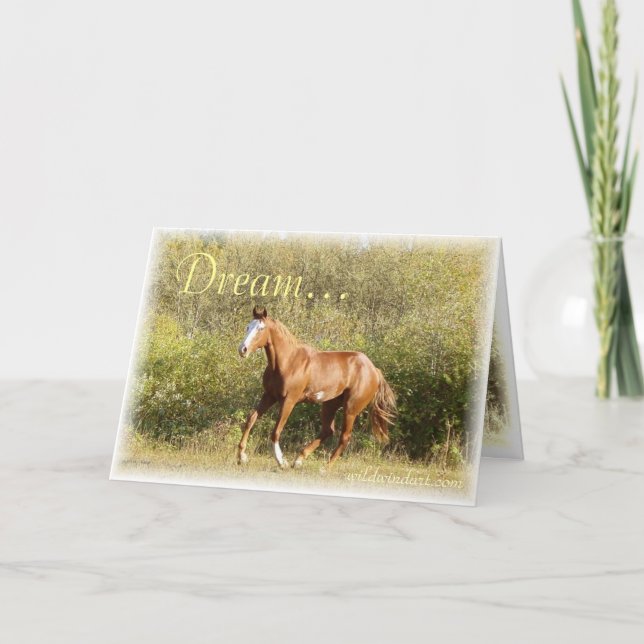 Cartão Sweet Executando Uma Inspiração De Sonho Preto (Frente)