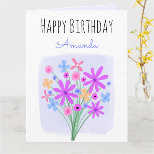 Cartão Sweet Floral Bouquet Birthday Card