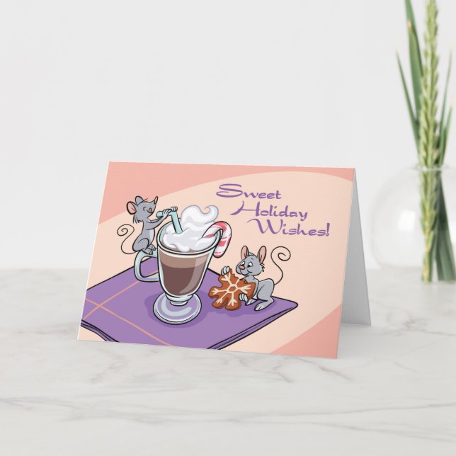 Cartão Sweet Holiday Wishes (Blank Inside) (Frente)