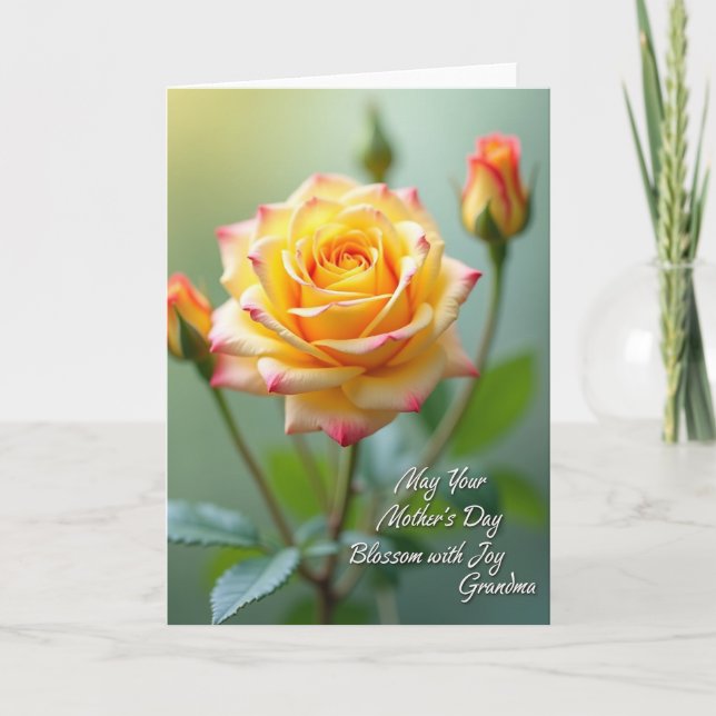 Cartão Sweet Mothers Rose Bloom (Frente)