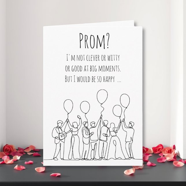 Cartão Sweet Romantic Prom Invite | Promposal (Criador carregado)