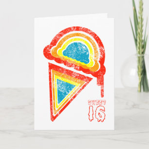 Cartão sweet sixteen ice cream dripz