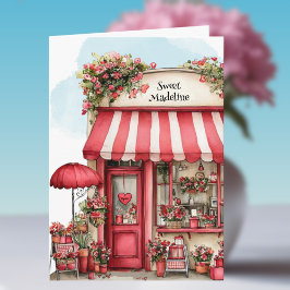 Cartão Sweet Valentine Flower Shop Personalized