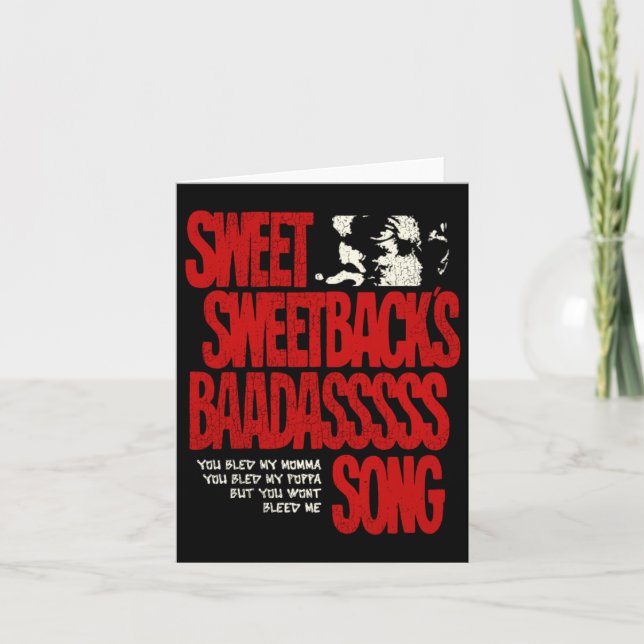 Cartão Sweetbacks Baadsss Song (Frente)