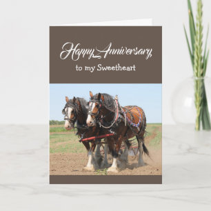 Cartão Sweetheart Birthday HORSE Team