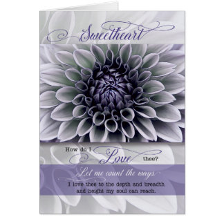 Cartão Sweetheart Soft Lavanda Flor Romântico Aniversário