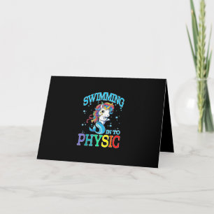 Cartão Swimming Into Physic Unicorn Mermaid T-Shirt