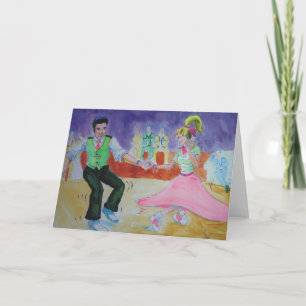Cartão Swing Dancing no sábado à noite
