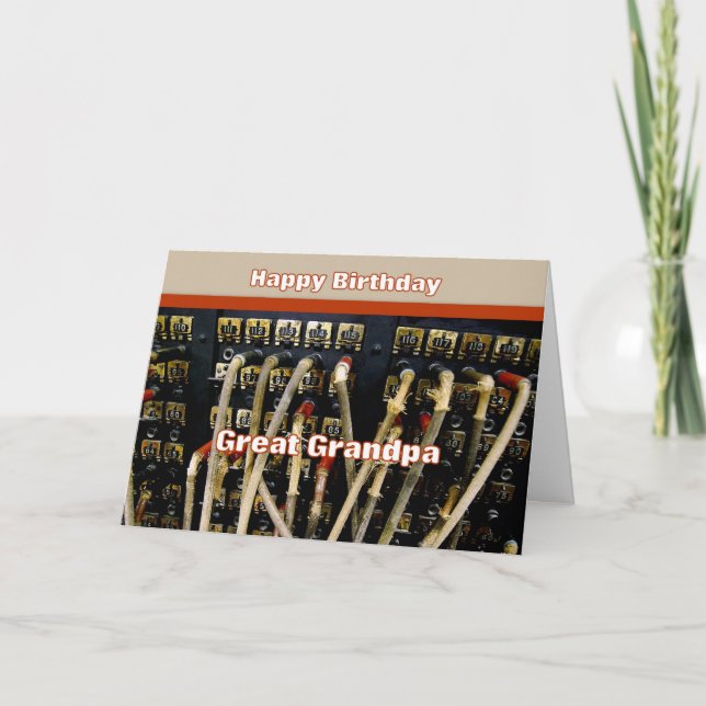Cartão Switchboard Happy Birthday Excelente Avô (Frente)