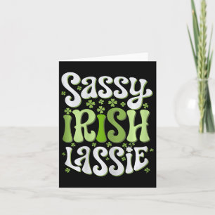Cartão Sy Irish Lie Dia de São Patrício Women Girls Shamr