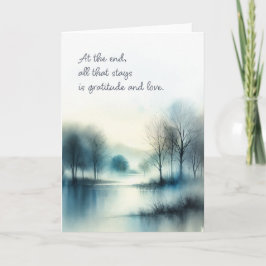 Cartão Sympathy Card "all that stays is gratitude & love"