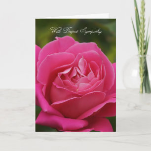 Cartão Sympathy Card With Pink Rose