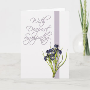 Cartão Sympathy Card with Violet Iris