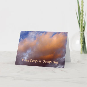 Cartão Sympathy cared - peach color clouds