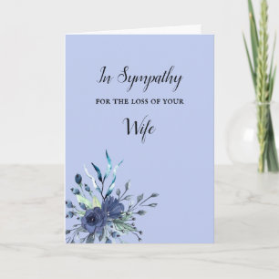 Cartão Sympathy Condolences Wife Husband or Any Person