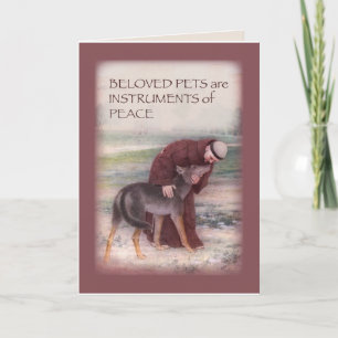 Cartão Sympathy Loss of Pet, St. Francis, Religious