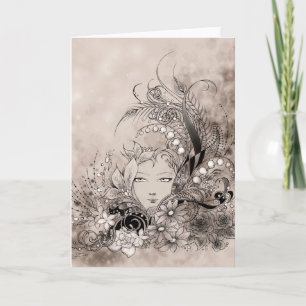 Cartão Symphony in Grey Greeting Card